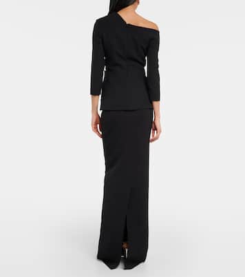 Juah sequined asymmetric crêpe top | Safiyaa