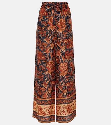 Pantaloni a gamba larga Junie in seta | Zimmermann
