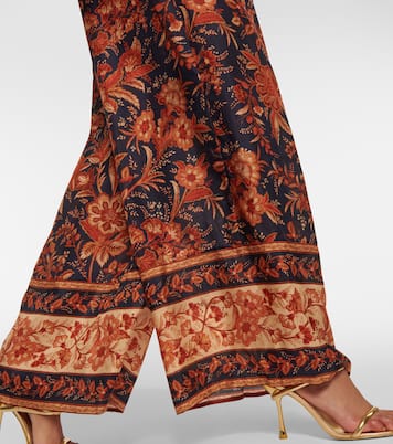 Pantaloni a gamba larga Junie in seta | Zimmermann