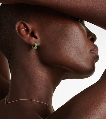 Boucles d'oreilles en or 18 ct, émeraudes et diamants | Ileana Makri
