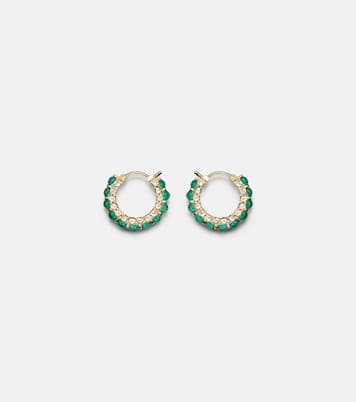 Boucles d'oreilles en or 18 ct, émeraudes et diamants | Ileana Makri