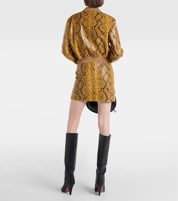 Cerem snake-effect leather bomber jacket | Isabel Marant