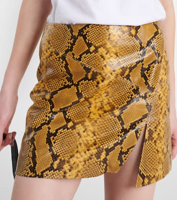 Blair snake-effect leather miniskirt | Isabel Marant