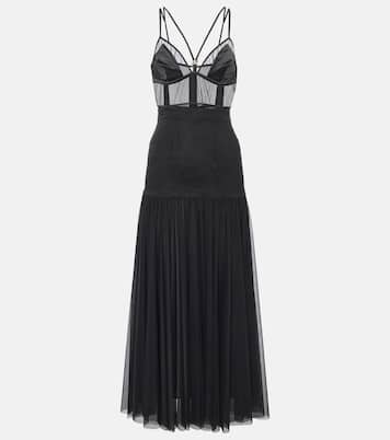 Abito midi con mesh | Dolce&Gabbana
