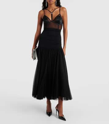 Abito midi con mesh | Dolce&Gabbana