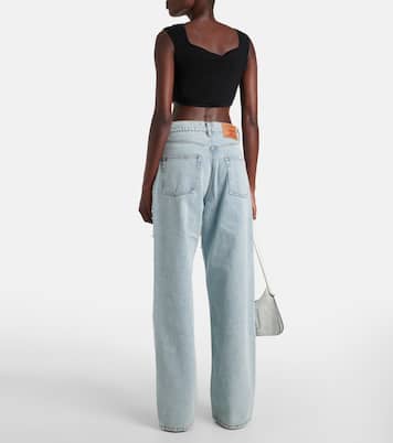 Jeans a gamba larga e vita alta con logo | Y/Project