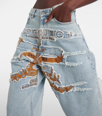 Jeans a gamba larga e vita alta con logo | Y/Project