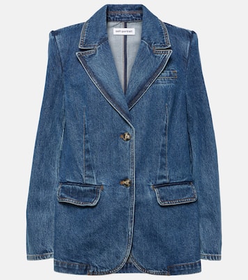 Oversize-Blazer aus Denim | Self-Portrait