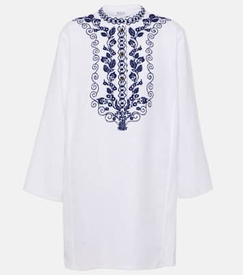 Bestickter Kaftan Sophia aus Leinen | Loro Piana