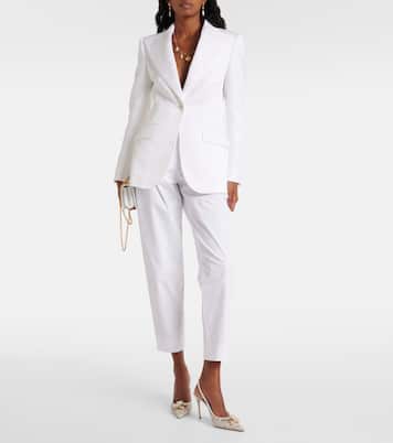 Gerade High-Rise-Hose aus Baumwolle | Dolce&Gabbana