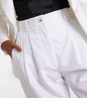 Gerade High-Rise-Hose aus Baumwolle | Dolce&Gabbana