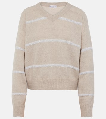 Pull en alpaga et coton mélangés | Brunello Cucinelli