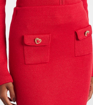 Embellished knitted midi skirt | Self-Portrait