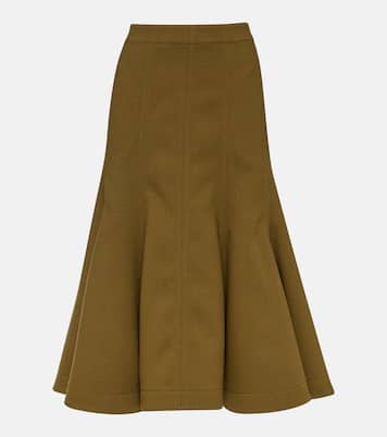 Jupe midi en crêpe de laine | Bottega Veneta