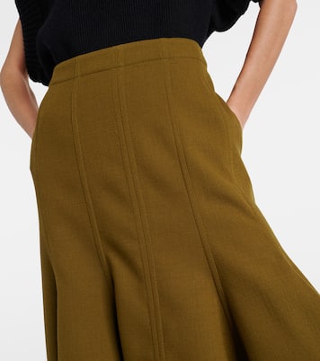Jupe midi en crêpe de laine | Bottega Veneta