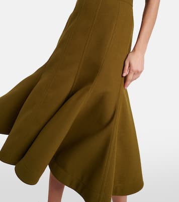 Jupe midi en crêpe de laine | Bottega Veneta