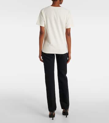 T-shirt in jersey di misto cotone | Saint Laurent