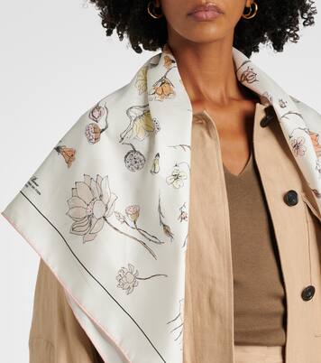 Foulard en soie à fleurs | Loro Piana