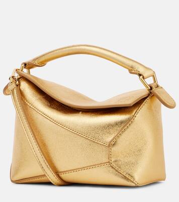 Borsa Puzzle Mini in pelle metallizzata | Loewe