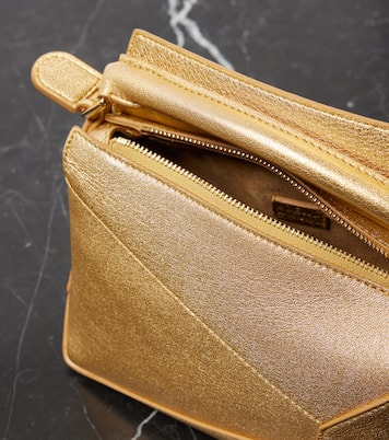 Borsa Puzzle Mini in pelle metallizzata | Loewe