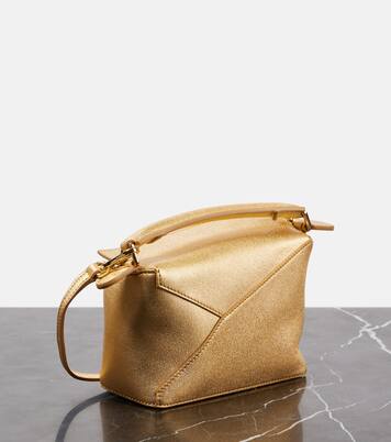 Borsa Puzzle Mini in pelle metallizzata | Loewe