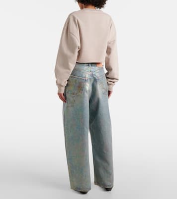 Sudadera cropped de jersey de algodón | Acne Studios
