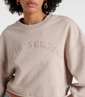 Sudadera cropped de jersey de algodón | Acne Studios