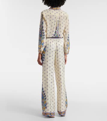 Pantalones rectos de tiro alto estampados | Etro