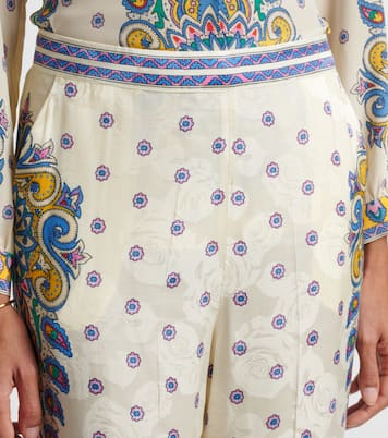 Pantalones rectos de tiro alto estampados | Etro