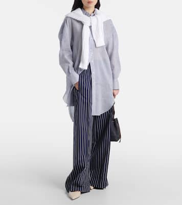 Chemise Monili en organza de lin et soie | Brunello Cucinelli