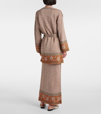 Cárdigan envolvente de lamé en jacquard | Valentino