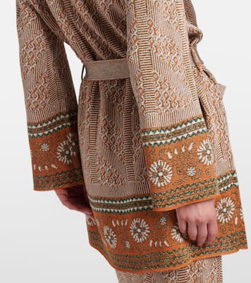 Cárdigan envolvente de lamé en jacquard | Valentino