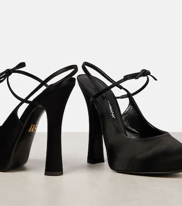 Pumps slingback Vally in raso con plateau | Dolce&Gabbana