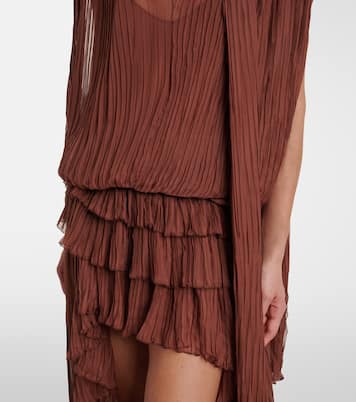Plissé silk chiffon gown | Blumarine