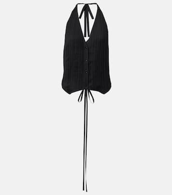 Suez pleated halterneck vest | Joseph
