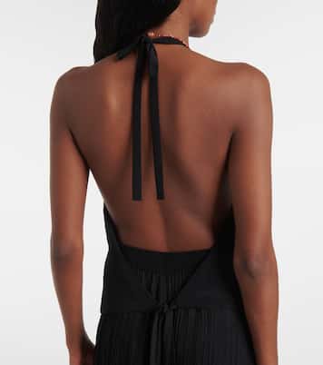Suez pleated halterneck vest | Joseph