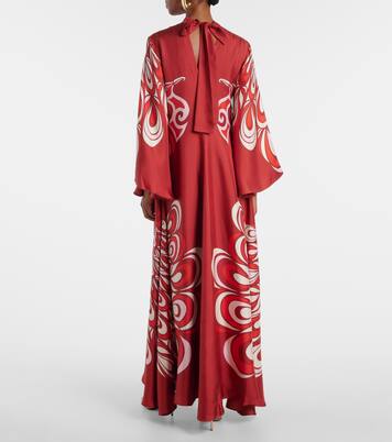 Magnifico printed silk twill maxi dress | La DoubleJ