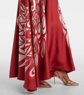 Magnifico printed silk twill maxi dress | La DoubleJ