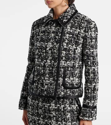 Checked double-breasted bouclé jacket | Dolce&Gabbana