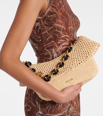 Paula's Ibiza raffia shoulder bag | Loewe