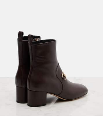 Horsebit leather ankle boots | Gucci
