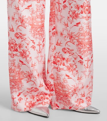 Printed silk wide-leg pants | McQueen