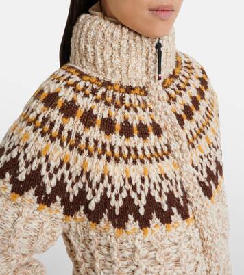 Girose down-paneled wool-blend zip-up cardigan | Moncler Grenoble