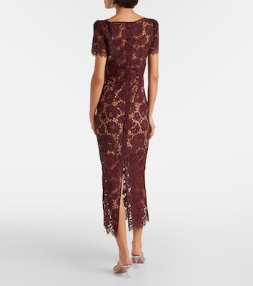Floral lace midi dress | Self-Portrait