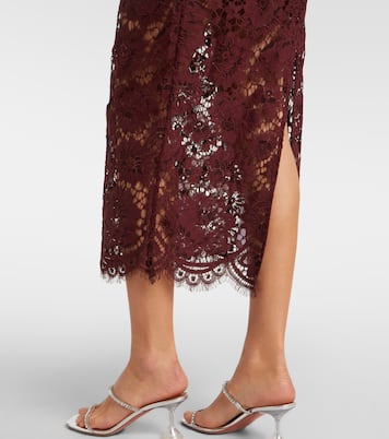 Floral lace midi dress | Self-Portrait