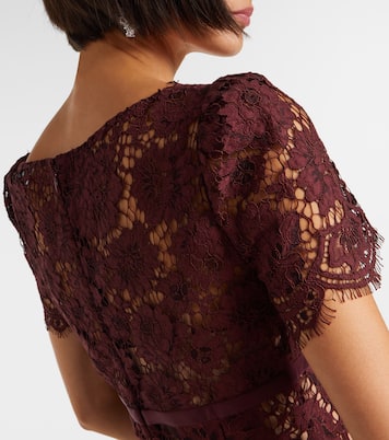 Floral lace midi dress | Self-Portrait