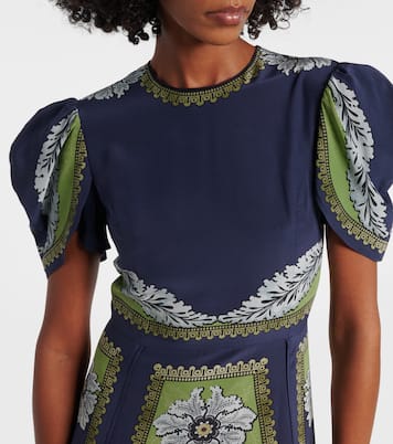 Cherie printed silk maxi dress | La DoubleJ
