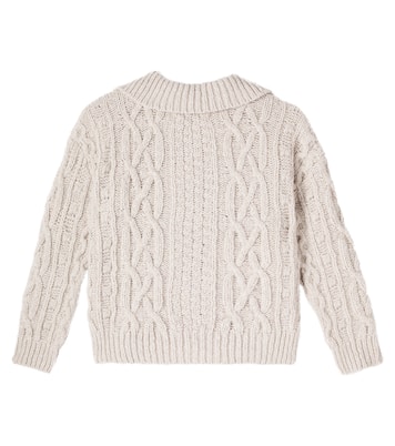 Maria cable-knit wool-blend cardigan | The New Society