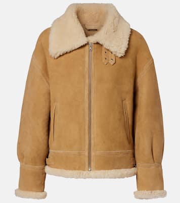 Jacke Portia aus Veloursleder mit Shearling | Nour Hammour