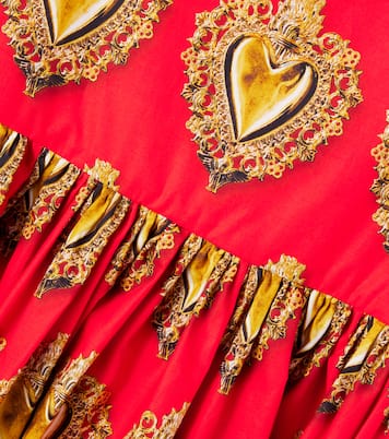 Printed cotton poplin dress | Dolce&Gabbana Kids